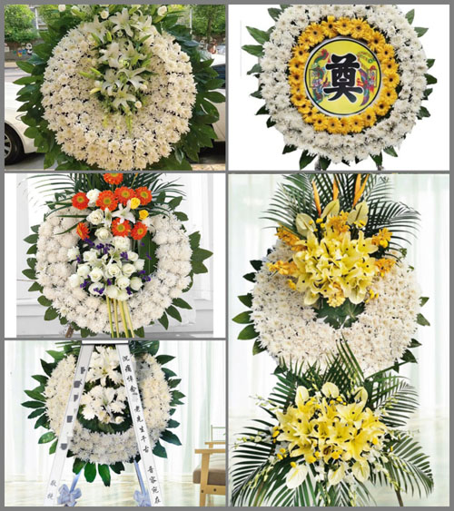 山东莱芜莱城区凤城街道戴花园村花圈速递