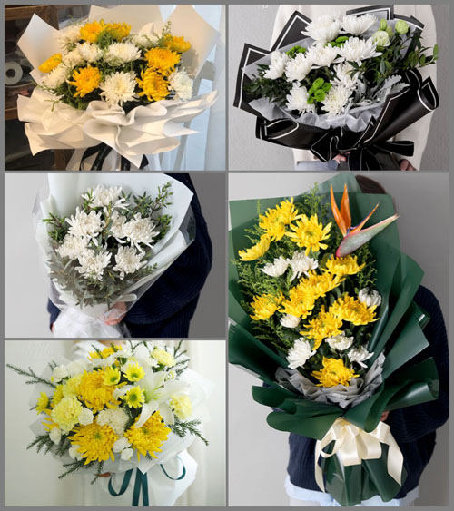 山东莱芜莱城区凤城街道戴花园村白事花束代送